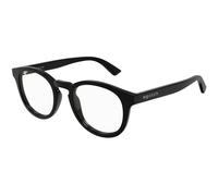Alexander McQueen AM0514O 001 Unisex Optical frames Acetate Black Transparent Round