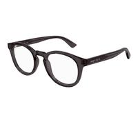 Alexander McQueen AM0514O 003 Unisex Optical frames Acetate Grey Transparent Round