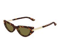 Alexander McQueen AM0520S 003 Woman Sunglasses Acetate Havana Green Cat Eye