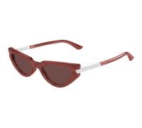 Alexander McQueen AM0520S 004 Woman Sunglasses Acetate Red Brown Cat Eye