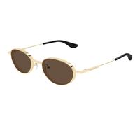 Alexander McQueen AM0523S 002 Unisex Sunglasses Acetate Gold Brown Round