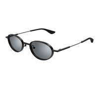Alexander McQueen AM0523S 004 Unisex Sunglasses Acetate Black Silver Round