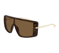 Alexander McQueen AM0524S 002 Unisex Sunglasses Acetate Havana Brown Squared