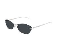 Alexander McQueen AM0525S 001 Men's Sunglasses Silver Size 57