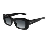 Alexander McQueen AM0526S 001 Woman Sunglasses Acetate Black Grey Squared
