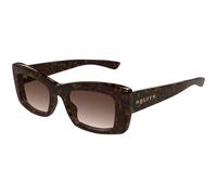 Alexander McQueen AM0526S 002 Woman Sunglasses Acetate Havana Brown Squared
