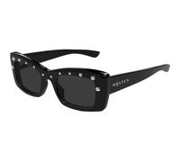Alexander McQueen AM0526S 005 Woman Sunglasses Acetate Black Grey Squared