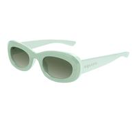 Alexander McQueen AM0527S 004 Woman Sunglasses Acetate Green Green Round