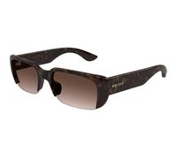 Alexander McQueen AM0532S 002 Unisex Sunglasses Acetate Havana Brown Squared