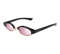 Alexander McQueen AM0534S 005 Unisex Sunglasses Acetate Black Pink Round