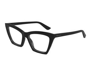 Alexander McQueen AM0536O 001 Woman Optical frames Acetate Black Transparent Cat Eye