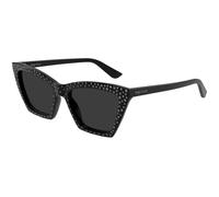Alexander McQueen AM0536S 005 Woman Sunglasses Acetate Black Grey Cat Eye