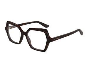 Alexander McQueen AM0537O 002 Woman Optical frames Acetate Havana Transparent Geometric
