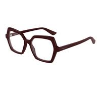 Alexander McQueen AM0537O 004 Woman Optical frames Acetate Red Transparent Geometric