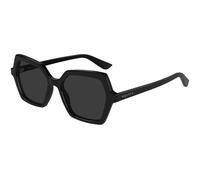 Alexander McQueen AM0537S 001 Woman Sunglasses Acetate Black Grey Geometric