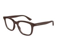 Alexander McQueen AM0539O 005 Woman Optical frames Acetate Brown Transparent Squared