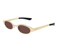 Alexander McQueen AM0545S 002 Unisex Sunglasses Acetate Gold Brown Round