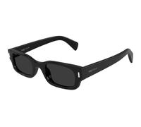 Alexander McQueen AM0549S 001 Unisex Sunglasses Acetate Black Grey Round