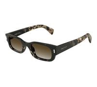 Alexander McQueen AM0549S 002 Unisex Sunglasses Acetate Havana Brown Round