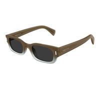 Alexander McQueen AM0549S 004 Unisex Sunglasses Acetate Brown Grey Round