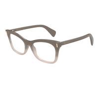 Alexander McQueen AM0552O 004 Woman Optical frames Acetate Brown Transparent Cat Eye