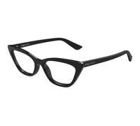 Alexander McQueen AM0560O 001 Woman Optical frames Acetate Black Transparent Cat Eye
