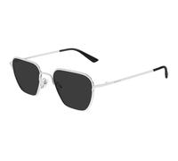 Alexander McQueen AM0561S 001 Unisex Sunglasses Metal Silver Grey Squared