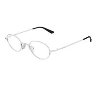 Alexander McQueen AM0562O 001 Unisex Optical frames Metal Silver Transparent Round