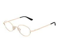 Alexander McQueen AM0562O 004 Unisex Optical frames Metal Gold Transparent Round
