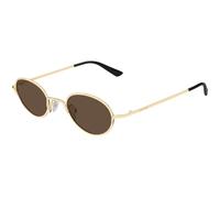 Alexander McQueen AM0562S 002 Unisex Sunglasses Metal Gold Brown Round