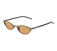 Alexander McQueen AM0563S 004 Woman Sunglasses Metal Ruthenium Orange Cat Eye