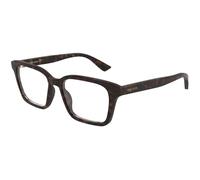 Alexander McQueen AM0566O 002 Unisex Optical frames Acetate Havana Transparent Squared
