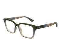 Alexander McQueen AM0566O 006 Unisex Optical frames Acetate Green Transparent Squared