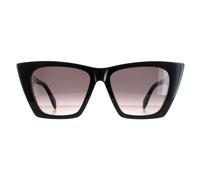 Alexander Mcqueen Cat Eye Black Grey Am0299S Black One Size