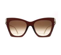 Alexander Mcqueen Cat Eye Womens Brown Gold Gradient AM0375S - One Size