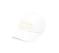 Alexander McQueen embroidered-logo cotton cap - White S