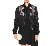 Alexander McQueen Floral Embroidered Army Bomber Jacket New S