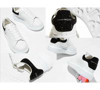 Alexander McQueen Kids Crystal Embellished Oversized Sneakers Shoes 27