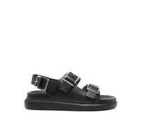 Alexander McQueen logo-debossed leather sandals - Black 40-41