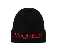 Alexander McQueen logo-embroidered cashmere beanie - Black M