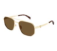 Alexander McQueen Man Alexander McQueen AM0458S 002 Sunglasses Acetate Gold Brown Pilot