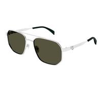 Alexander McQueen Man Alexander McQueen AM0458S 003 Sunglasses Acetate Silver Green Pilot