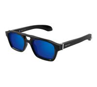 Alexander McQueen Man Alexander McQueen AM0505S 003 Sunglasses Acetate Black Blue Pilot
