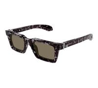 Alexander McQueen Man Alexander McQueen AM0506S 002 Sunglasses Acetate Havana Brown Squared