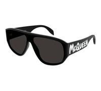 Alexander McQueen Man AM0386S 001 Sunglasses Acetate Black Grey Mask