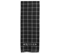 Alexander McQueen Men's Check Scarf Black/Ivory