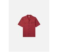 Alexander Mcqueen Men's Oversized Camp-Collar Shirt - Red