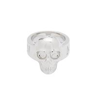 Alexander McQueen Men's Skull Ring Palladium