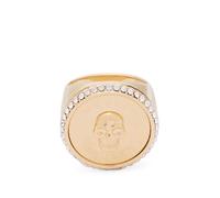 Alexander McQueen Men's Sovereign Skull Ring Gold