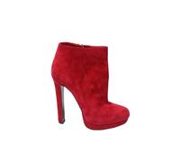 Alexander Mcqueen Preloved Ankle Boots In Red Suede Red